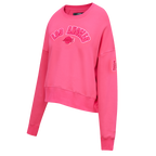 NBA LOS ANGELES LAKERS TRIPLE PINK WOMEN'S FLC CREWNECK (BEETROOT PURPLE)
