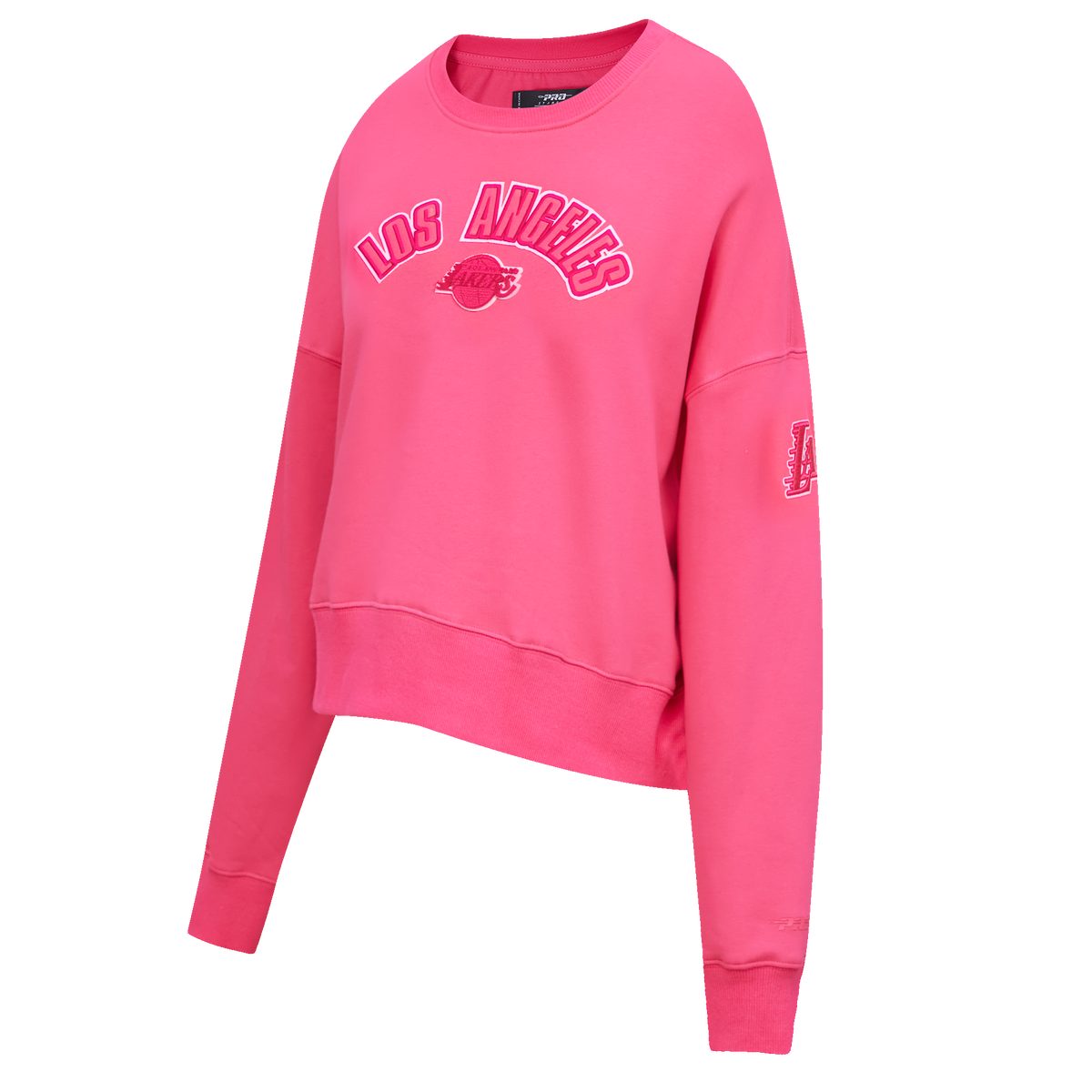 NBA LOS ANGELES LAKERS TRIPLE PINK WOMEN'S FLC CREWNECK (BEETROOT PURPLE)
