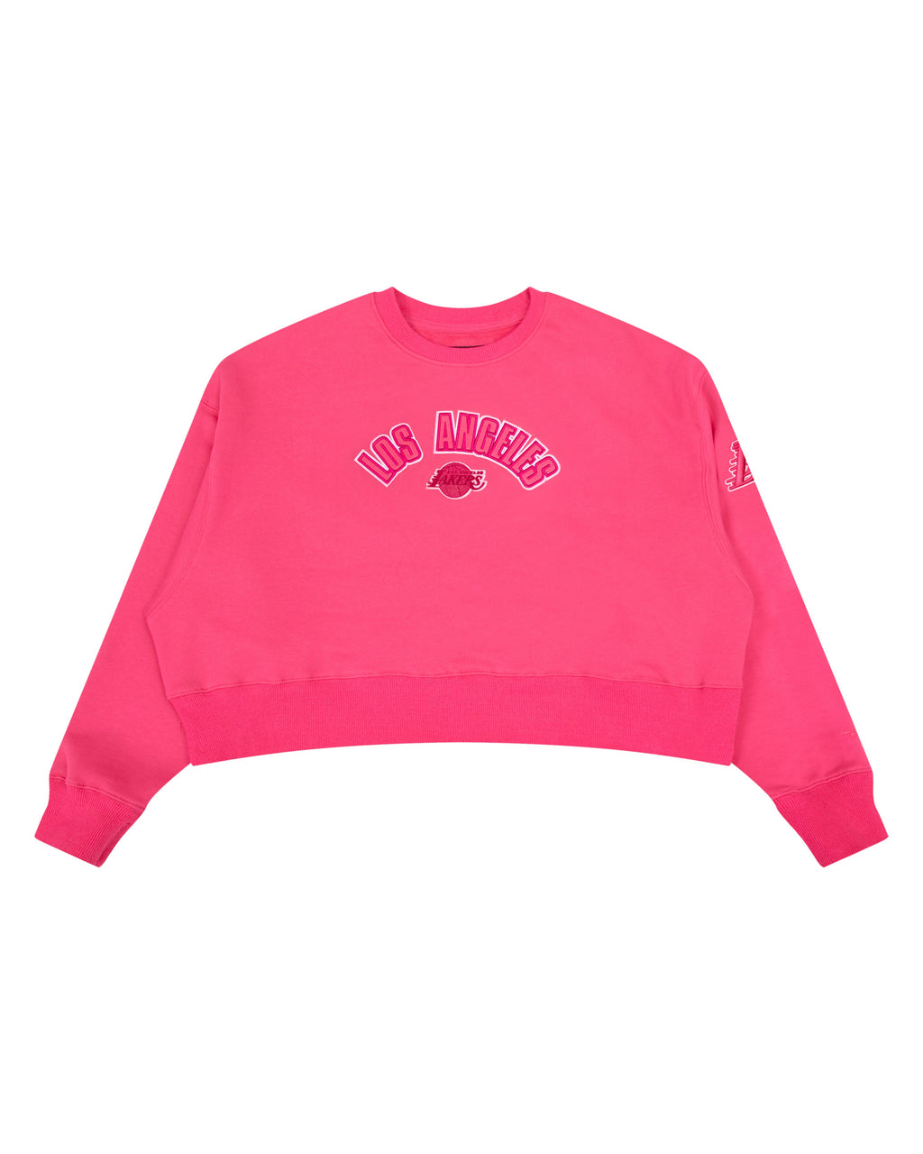 NBA LOS ANGELES LAKERS TRIPLE PINK WOMEN'S FLC CREWNECK (BEETROOT PURPLE)