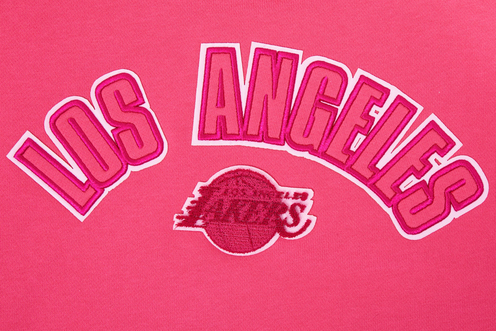 NBA LOS ANGELES LAKERS TRIPLE PINK WOMEN'S FLC CREWNECK (BEETROOT PURPLE)