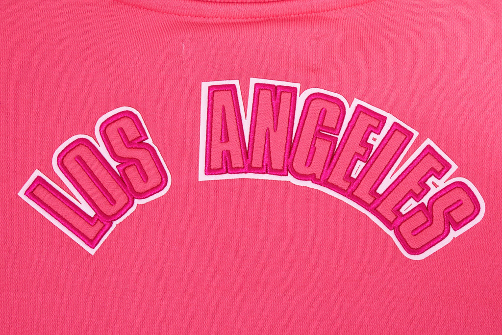 NBA LOS ANGELES LAKERS TRIPLE PINK WOMEN'S FLC CREWNECK (BEETROOT PURPLE)