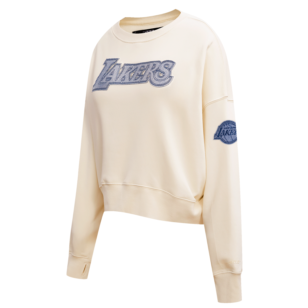 NBA LOS ANGELES LAKERS VARSITY BLUES WOMEN'S CREWNECK (LINEN)