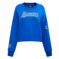 NBA LOS ANGELES LAKERS VARSITY BLUES WOMEN'S CREWNECK (ROYAL BLUE)