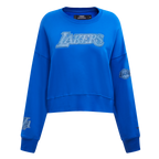 NBA LOS ANGELES LAKERS VARSITY BLUES WOMEN'S CREWNECK (ROYAL BLUE)