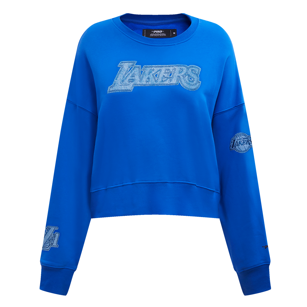 NBA LOS ANGELES LAKERS VARSITY BLUES WOMEN'S CREWNECK (ROYAL BLUE)