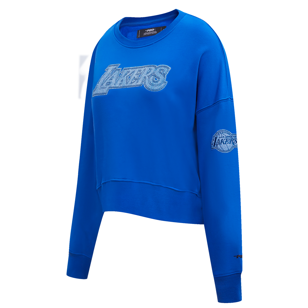 NBA LOS ANGELES LAKERS VARSITY BLUES WOMEN'S CREWNECK (ROYAL BLUE)