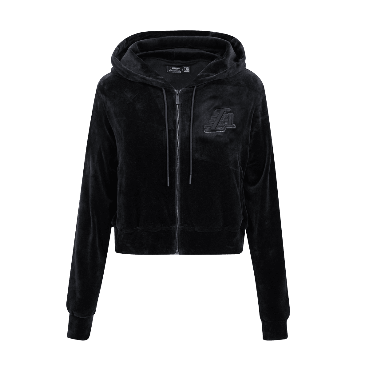 NBA LOS ANGELES LAKERS TRIPLE BLACK CHANDAIL À CAPUCHON EN VELOURS À GLISSIÈRE POUR FEMME (TRIPLE NOIR)