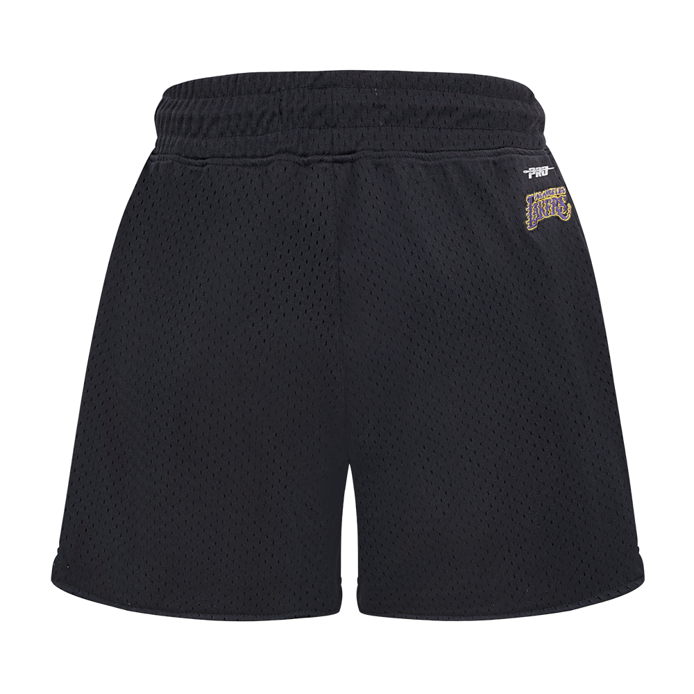 NBA LOS ANGELES LAKERS SCRIPT TAIL SHORT EN FILET POUR FEMME (NOIR)