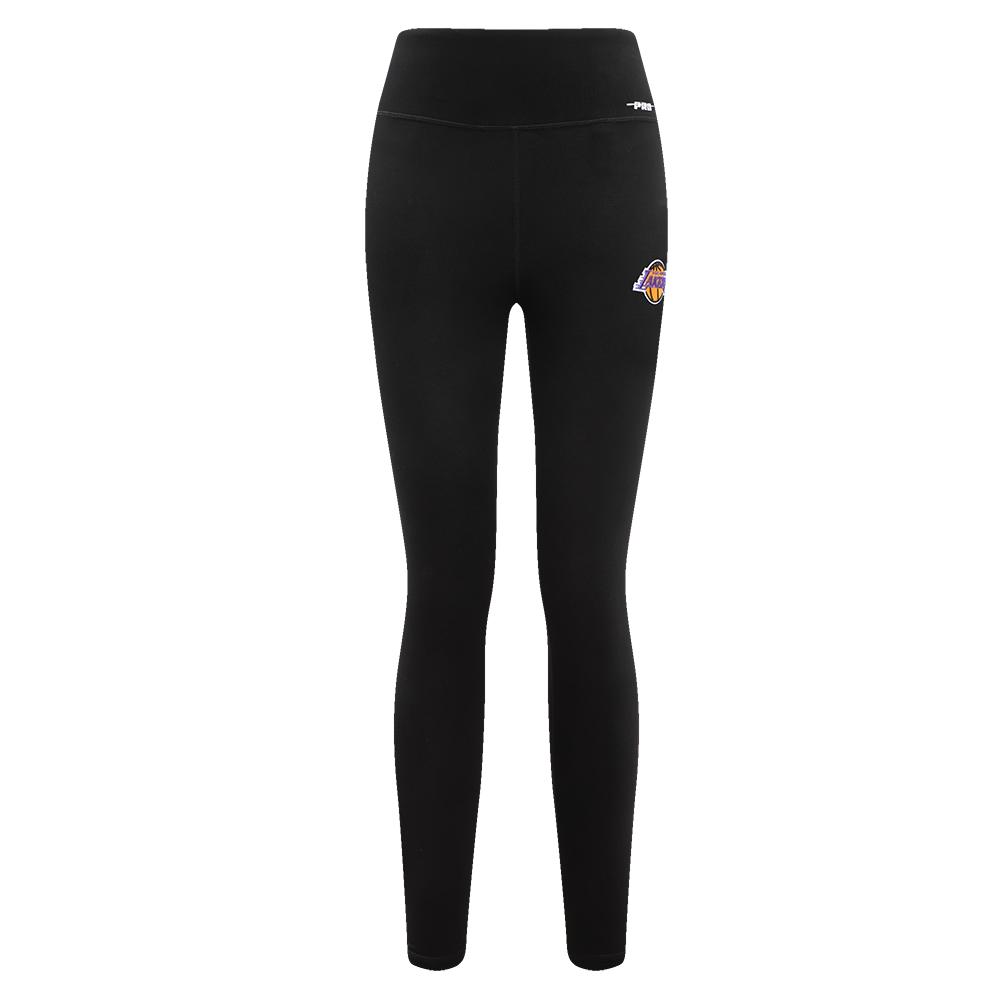 NBA LOS ANGELES LAKERS SCRIPT TAIL WOMEN'S HIGH WAIST JERSEY LEGGING (BLACK)