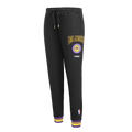 NBA LOS ANGELES LAKERS CREST EMBLEM PANTALON OUATÉ EN MOLLETON CÔTELÉ POUR FEMME (NOIR/VIOLET)