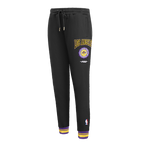 NBA LOS ANGELES LAKERS CREST EMBLEM PANTALON OUATÉ EN MOLLETON CÔTELÉ POUR FEMME (NOIR/VIOLET)