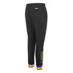 NBA LOS ANGELES LAKERS CREST EMBLEM PANTALON OUATÉ EN MOLLETON CÔTELÉ POUR FEMME (NOIR/VIOLET)