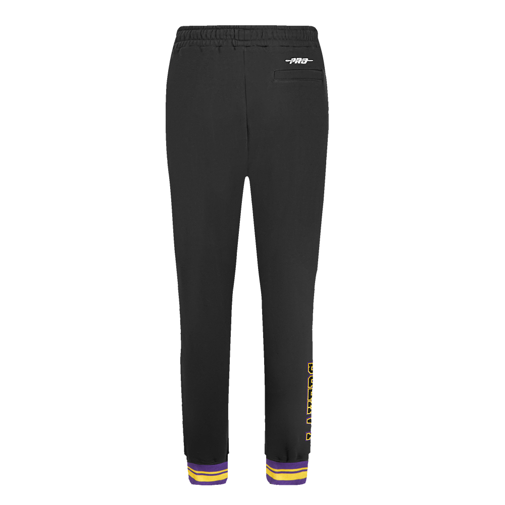 NBA LOS ANGELES LAKERS CREST EMBLEM PANTALON OUATÉ EN MOLLETON CÔTELÉ POUR FEMME (NOIR/VIOLET)