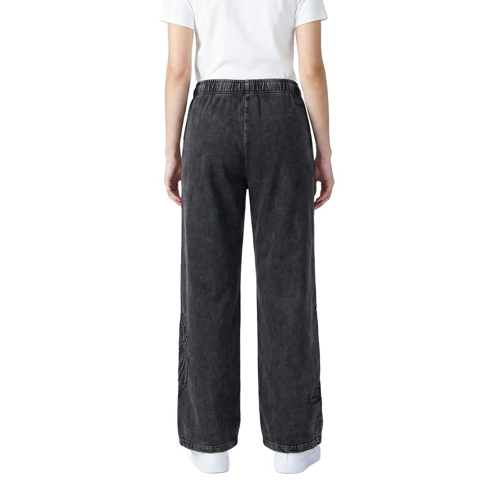 NBA LOS ANGELES LAKERS WASHED CRYSTALLINE PANTALON OUATÉ POUR FEMME (NOIR DÉLAVÉ)