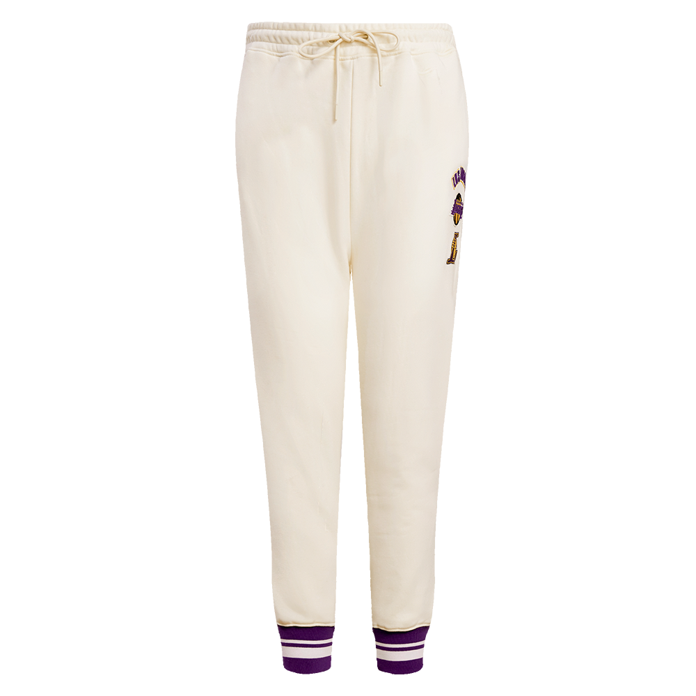 NBA LOS ANGELES LAKERS RETRO CLASSIC WOMEN'S SWEATPANT (EGGSHELL/ PURPLE)