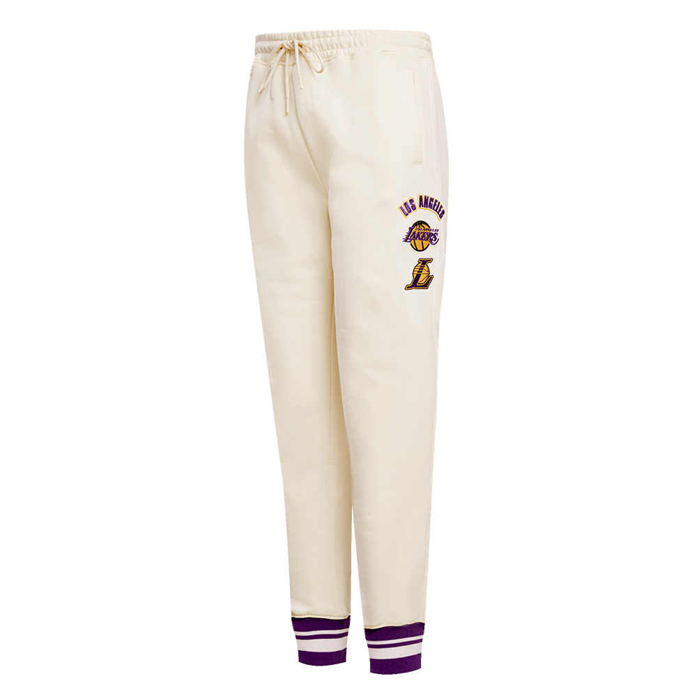 NBA LOS ANGELES LAKERS RETRO CLASSIC WOMEN'S SWEATPANT (EGGSHELL/ PURPLE)