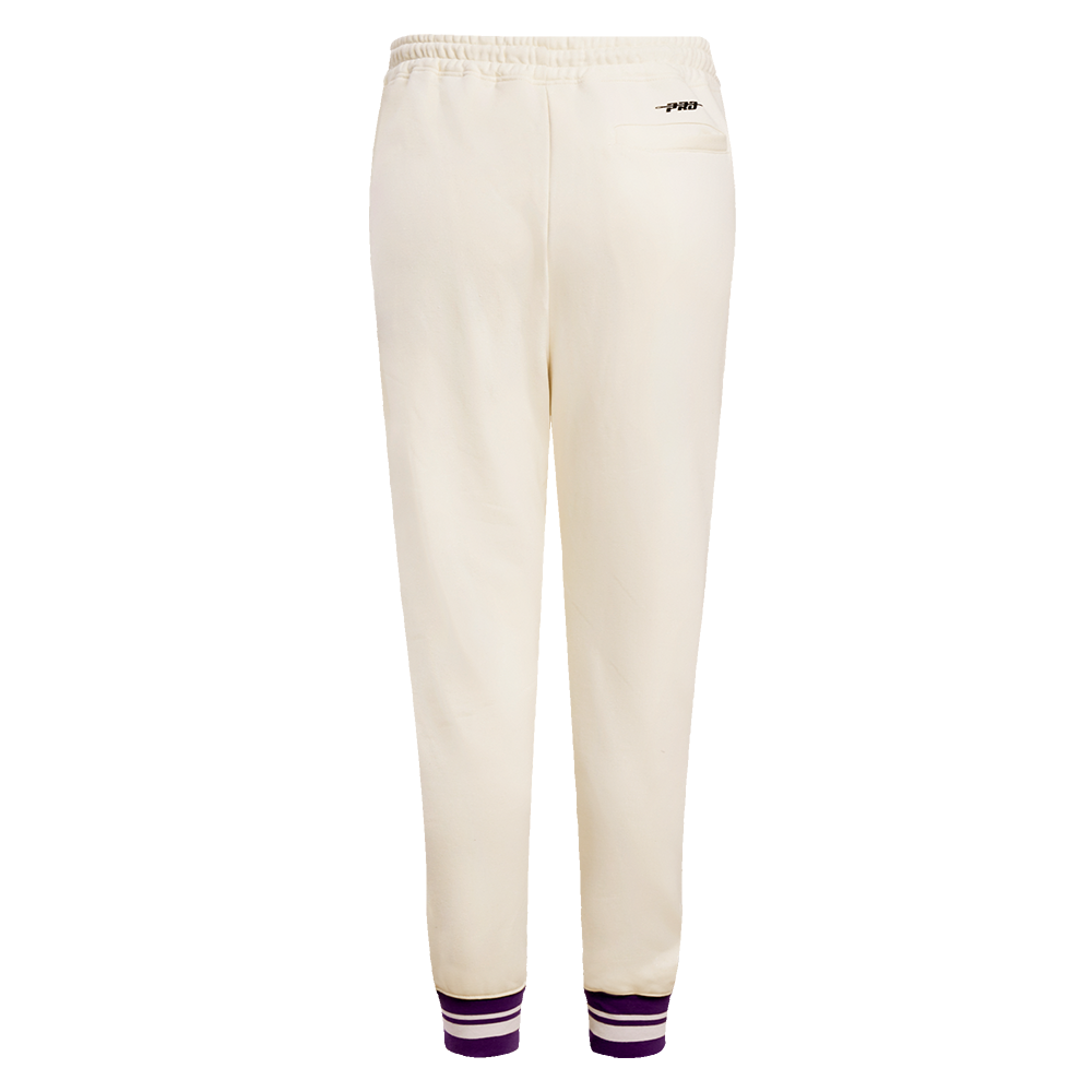 NBA LOS ANGELES LAKERS RETRO CLASSIC WOMEN'S SWEATPANT (EGGSHELL/ PURPLE)