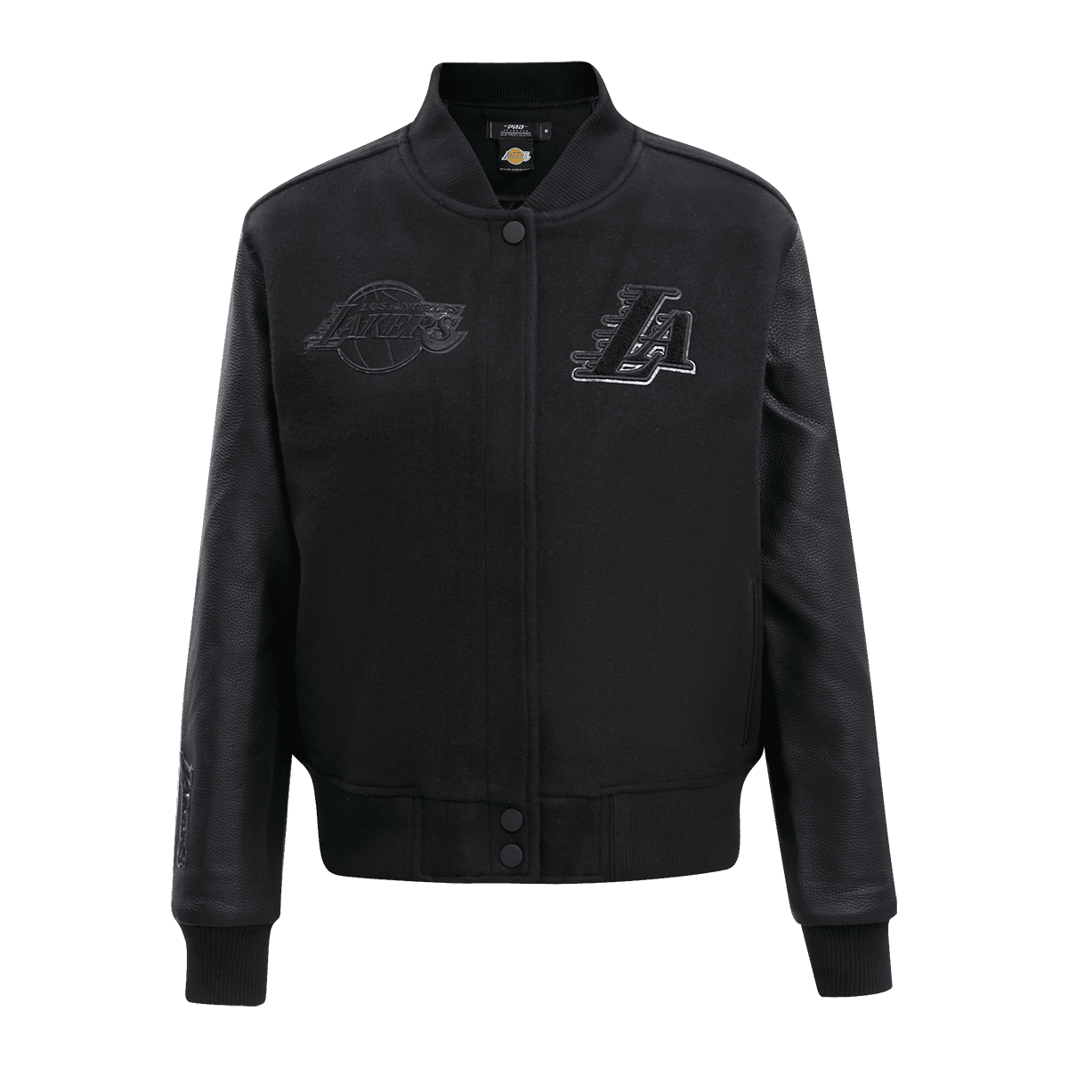 NBA LOS ANGELES LAKERS TRIPLE BLACK BLOUSON COLLÉGIAL EN LAINE POUR FEMME (TRIPLE NOIR)