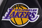 NBA LOS ANGELES LAKERS RETRO CLASSIC BLOUSON COLLÉGIAL EN LAINE À BORDS CÔTELÉS POUR FEMME (NOIR/VIOLET/JAUNE)