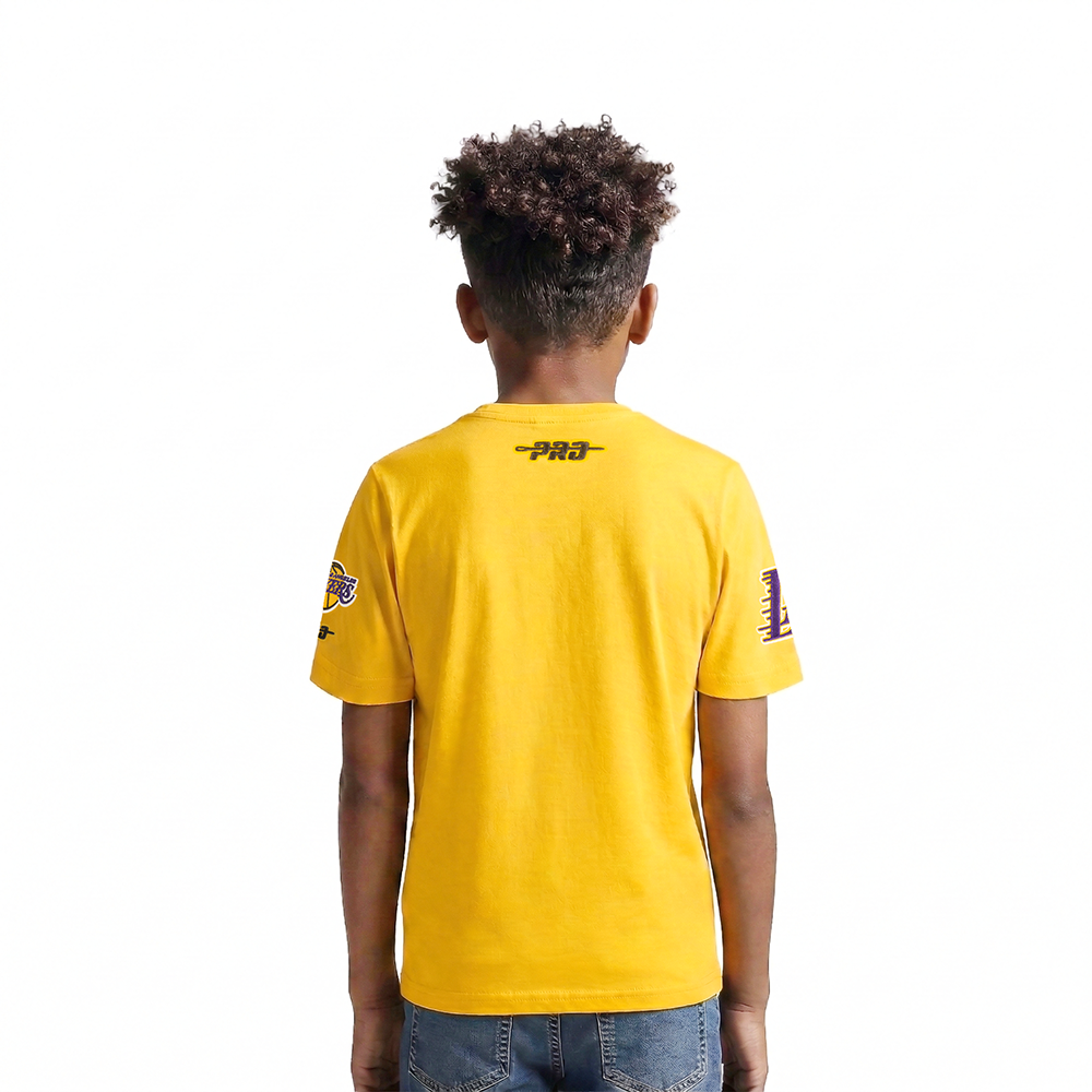 NBA LOS ANGELES LAKERS CLASSIC LITTLE BOYS SHORT SLEEVE TEE (YELLOW)