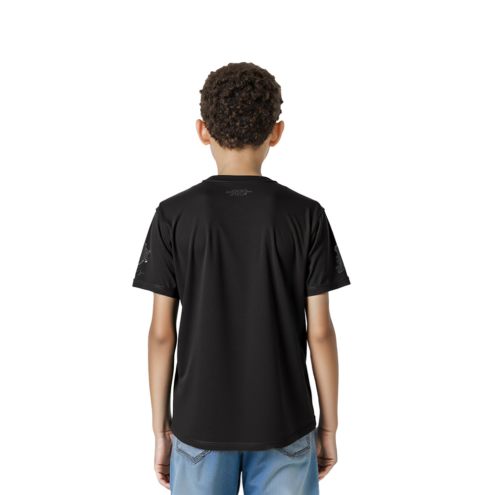 NBA LOS ANGELES LAKERS TRIPLE BLACK LITTLE BOYS SHORT SLEEVE TEE (BLACK)
