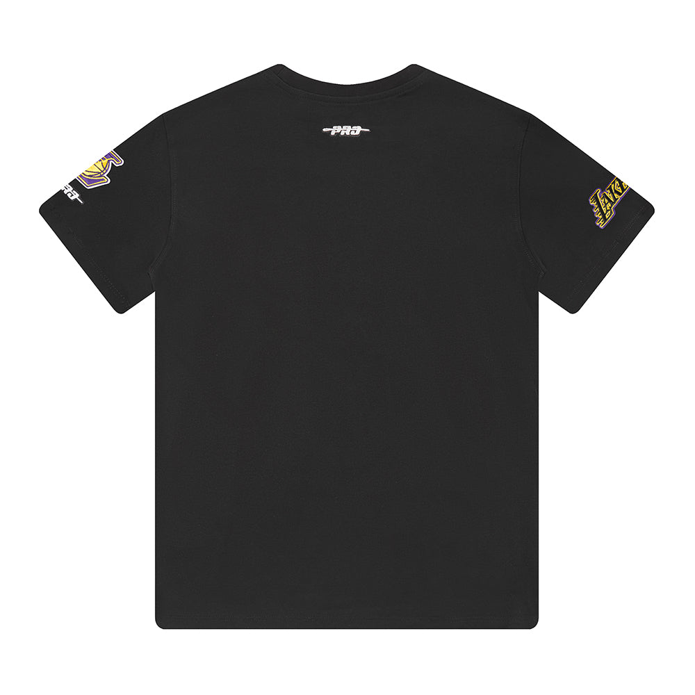 NBA LOS ANGELES LAKERS RETRO CLASSIC LITTLE BOYS SHORT SLEEVE TEE (BLACK)
