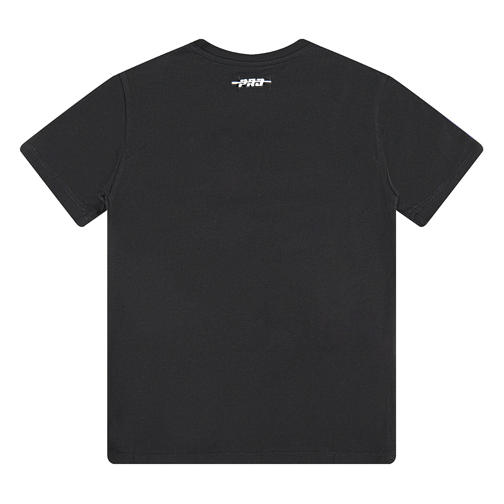 NBA LOS ANGELES LAKERS RETRO CLASSIC LITTLE BOYS SHORT SLEEVE TAPING TEE (BLACK/PURPLE)