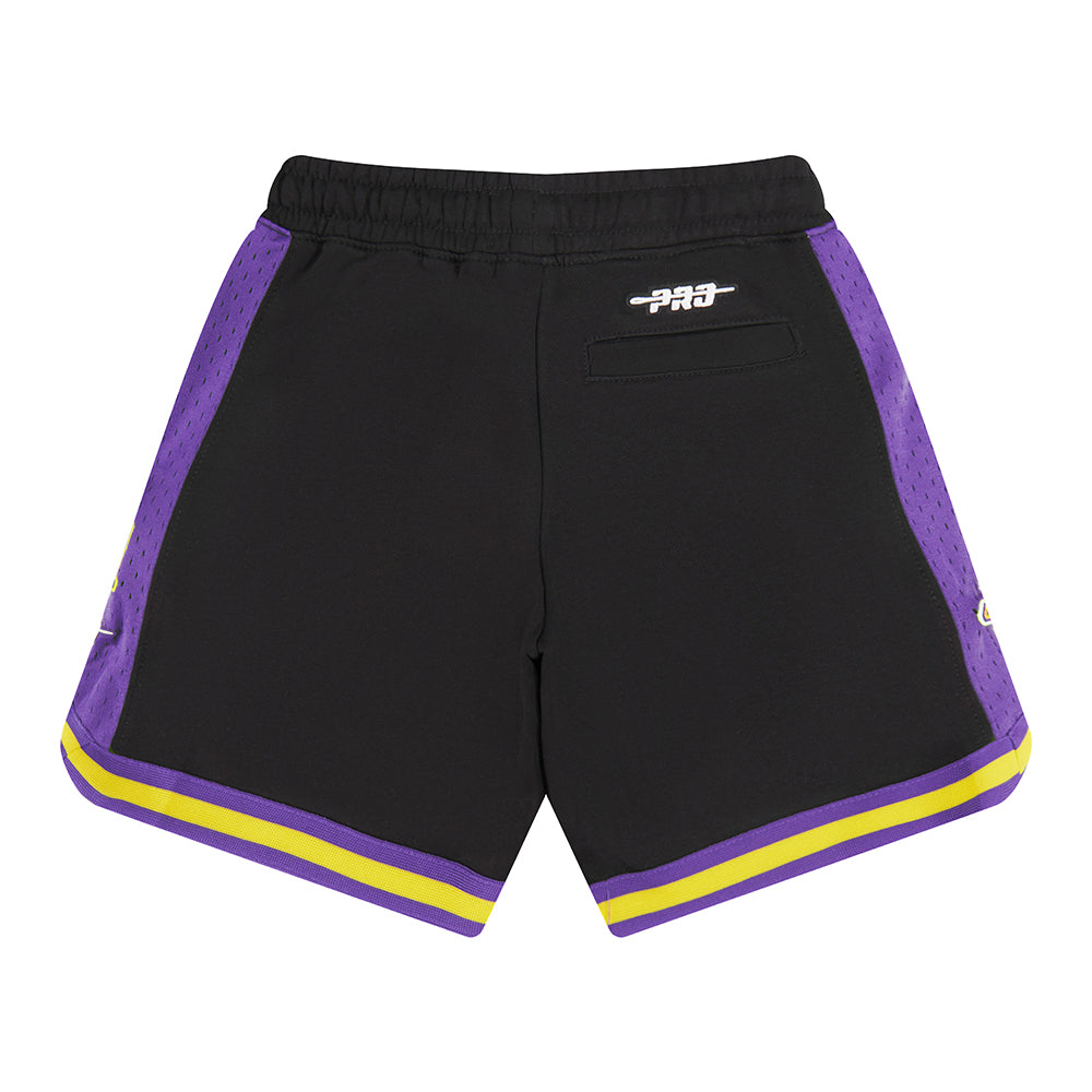 NBA LOS ANGELES LAKERS CLASSIC LITTLE BOYS FLEECE 2.0 SHORT (BLACK/PURPLE)