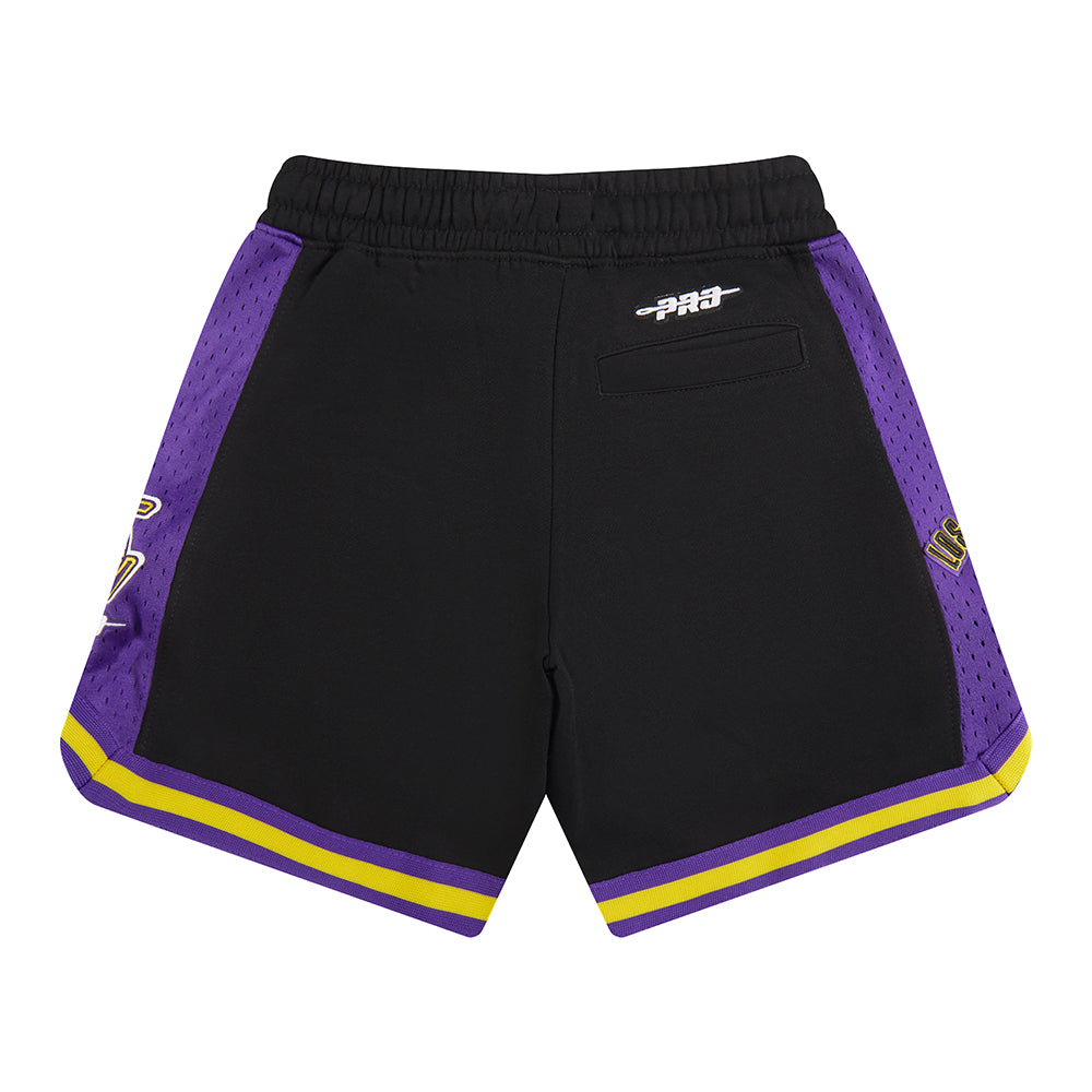 NBA LOS ANGELES LAKERS RETRO CLASSIC LITTLE BOYS FLEECE 2.0 SHORT (BLACK/PURPLE)
