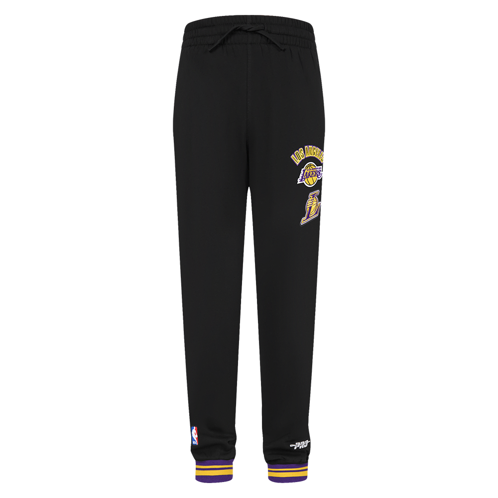 NBA LOS ANGELES LAKERS RETRO CLASSIC LITTLE BOY'S RIB FLC SWEATPANT (BLACK/PURPLE)