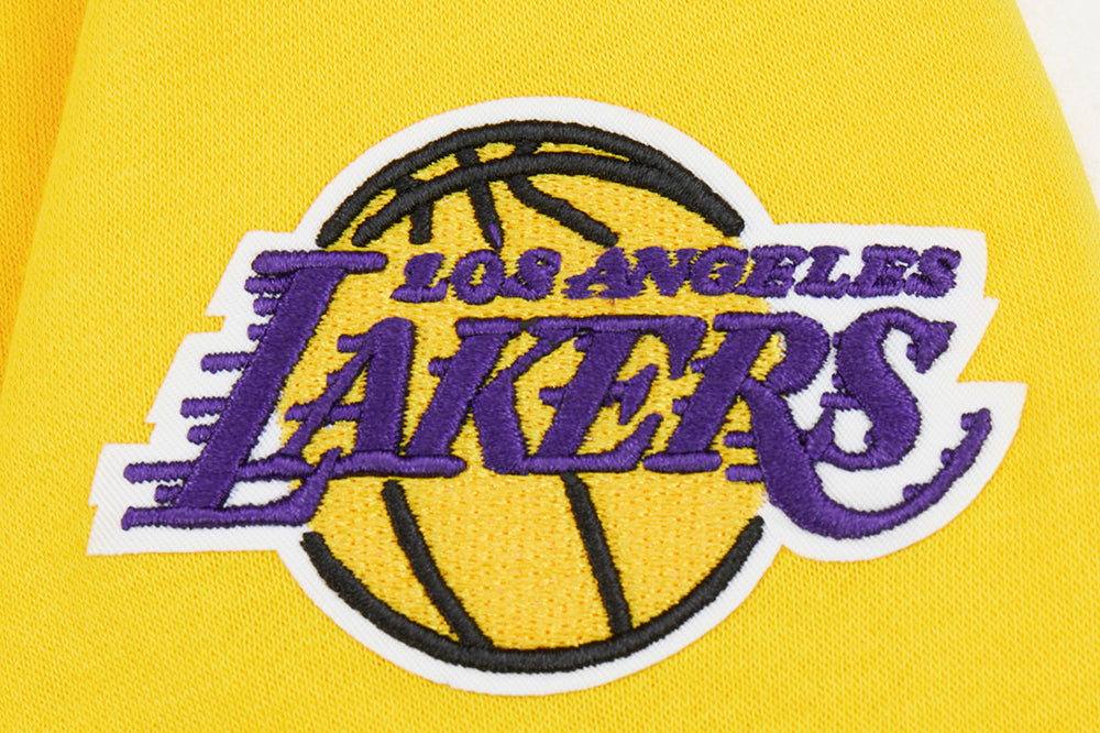 NBA LOS ANGELES LAKERS CLASSIC LITTLE BOY'S FLEECE FULL ZIP HOODIE (YELLOW)