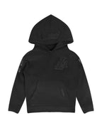 NBA LOS ANGELES LAKERS TRIPLE BLACK LITTLE BOY'S FLEECE PULLOVER HOODIE (BLACK)