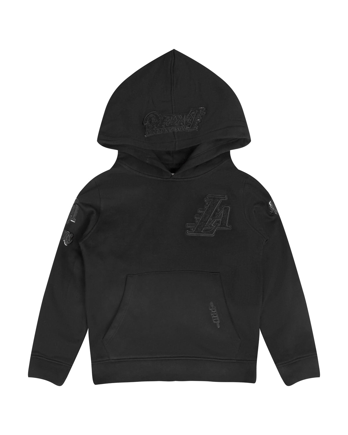 NBA LOS ANGELES LAKERS TRIPLE BLACK LITTLE BOY'S FLEECE PULLOVER HOODIE (BLACK)