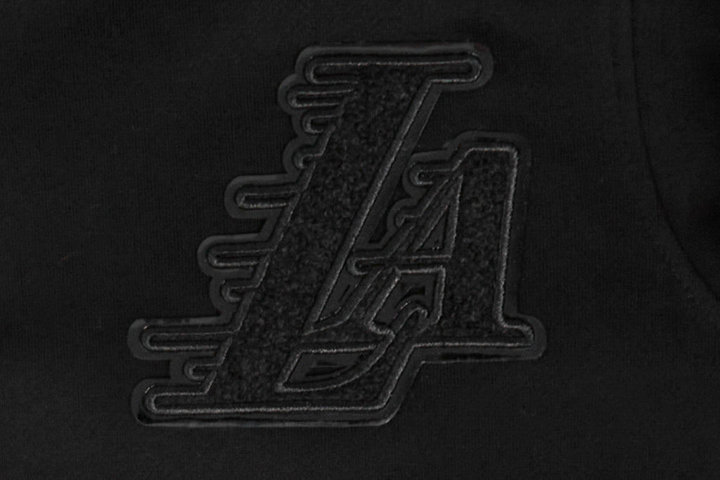 NBA LOS ANGELES LAKERS TRIPLE BLACK LITTLE BOY'S FLEECE PULLOVER HOODIE (BLACK)