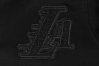 NBA LOS ANGELES LAKERS TRIPLE BLACK LITTLE BOY'S FLEECE PULLOVER HOODIE (BLACK)