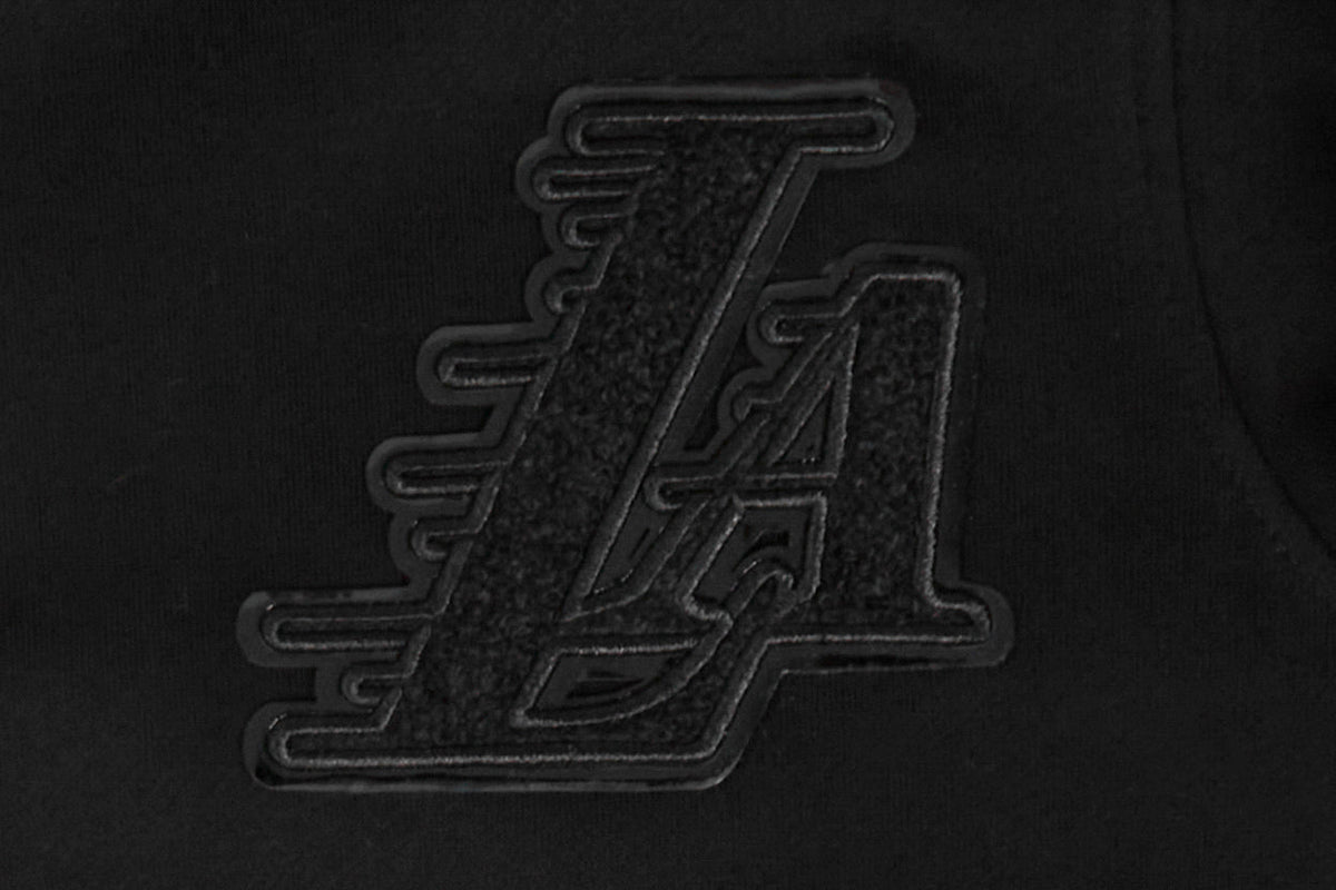 NBA LOS ANGELES LAKERS TRIPLE BLACK LITTLE BOY'S FLEECE PULLOVER HOODIE (BLACK)