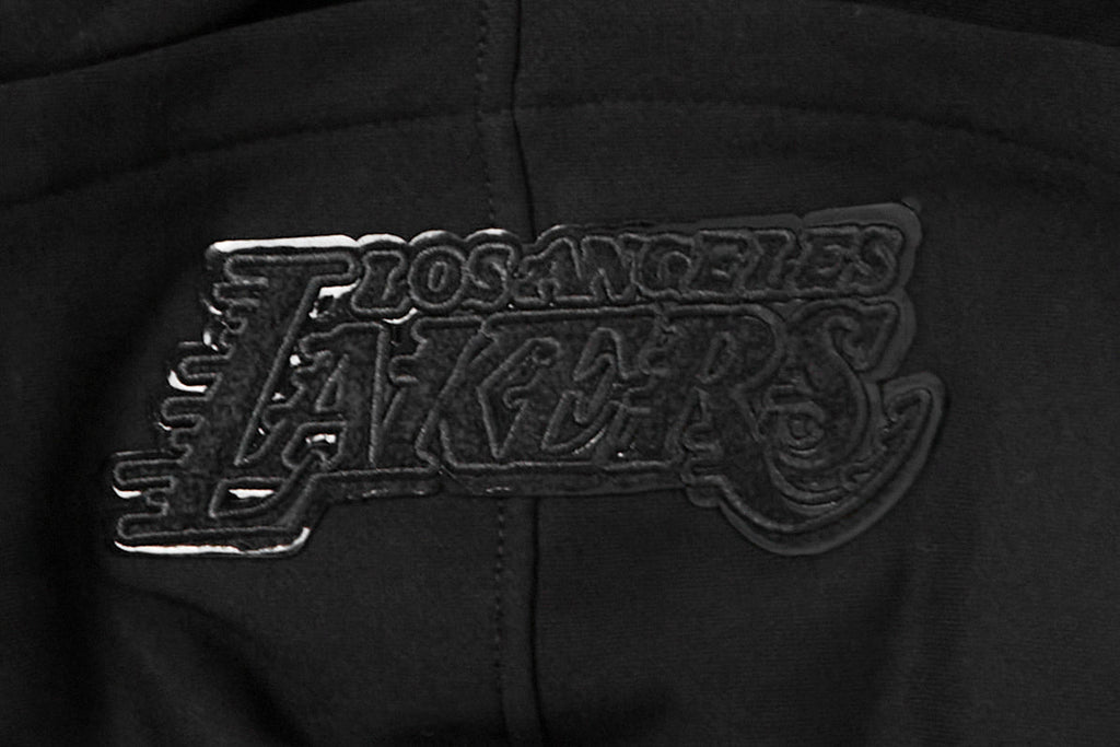 NBA LOS ANGELES LAKERS TRIPLE BLACK LITTLE BOY'S FLEECE PULLOVER HOODIE (BLACK)
