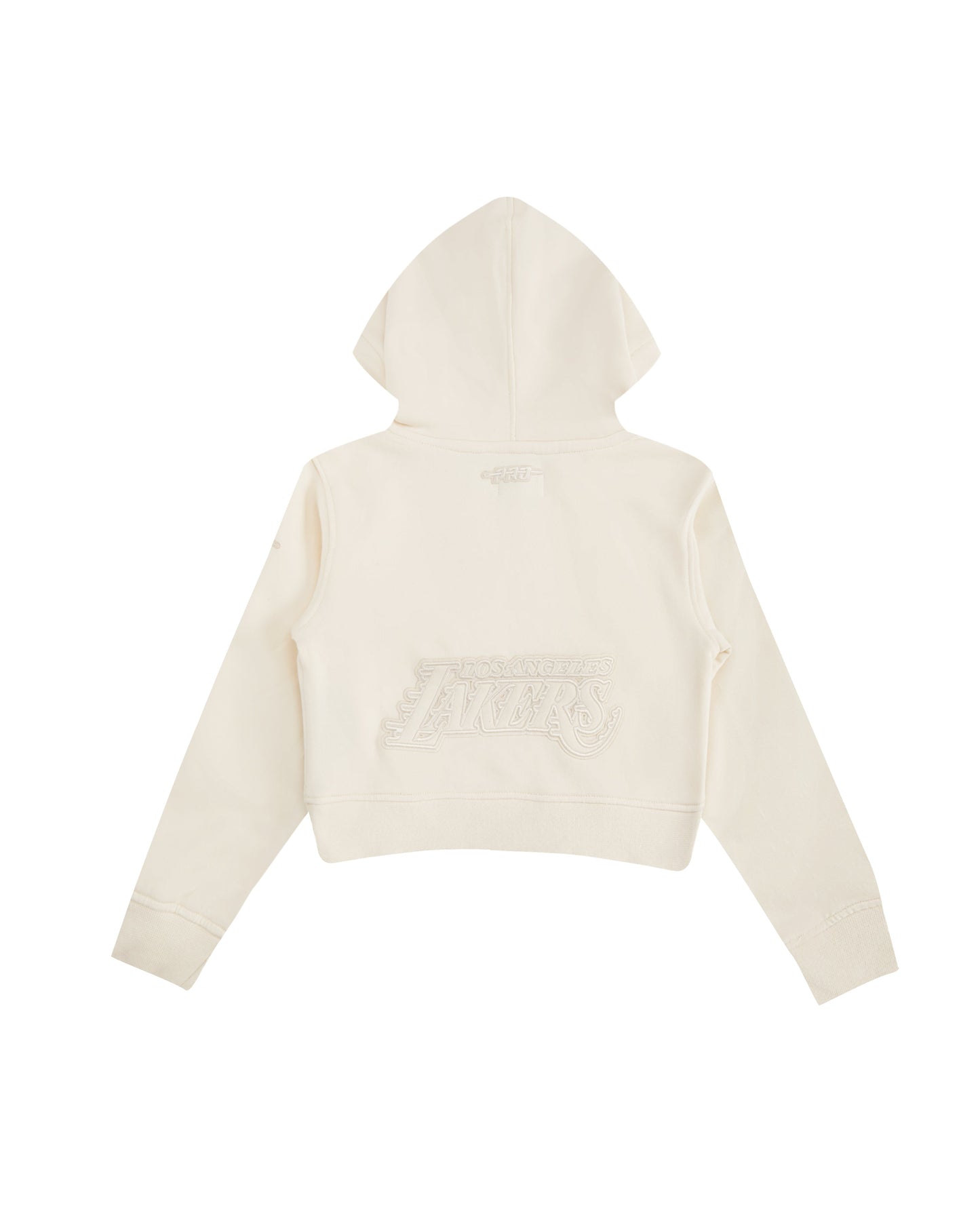 NBA LOS ANGELES LAKERS NEUTRAL LITTLE GIRLS FLEECE PULLOVER HOODIE (EGGSHELL)