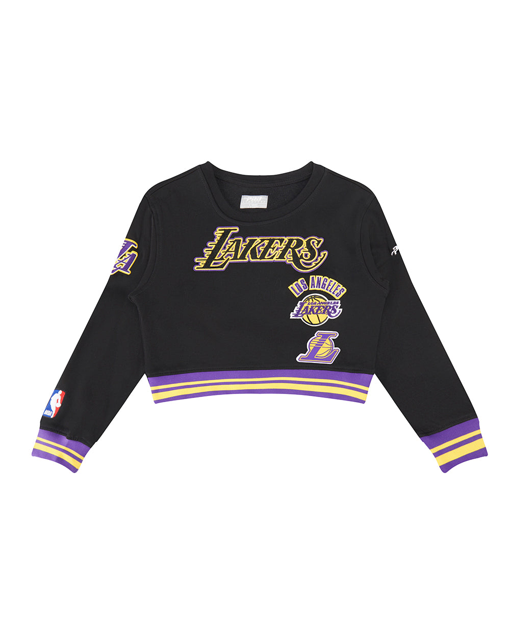 NBA LOS ANGELES LAKERS RETRO CLASSIC CHANDAIL À COL ROND EN MOLLETON CÔTELÉ POUR FILLE ENFANT (NOIR/VIOLET)