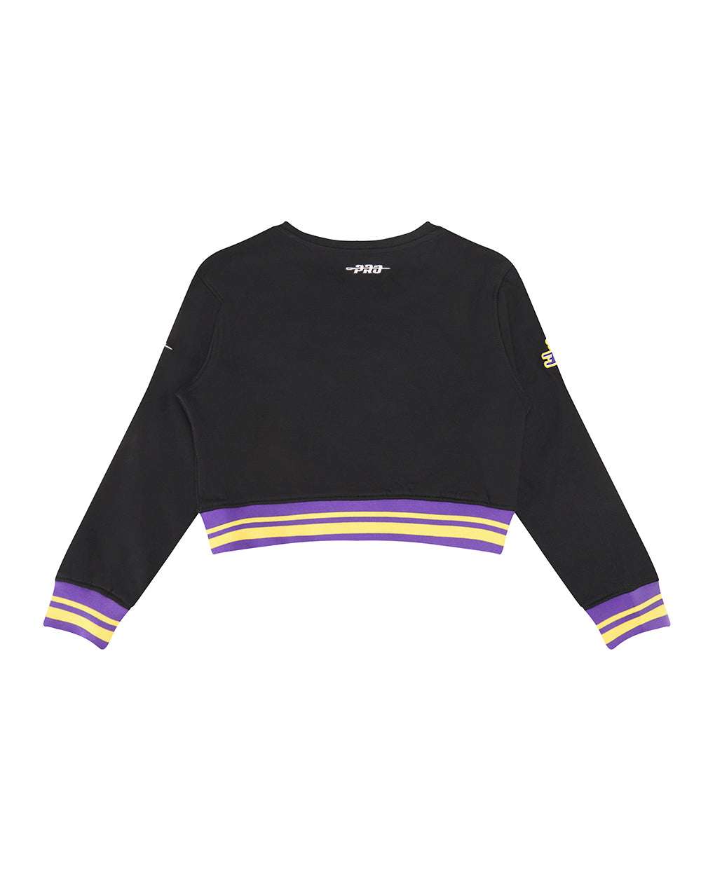 NBA LOS ANGELES LAKERS RETRO CLASSIC LITTLE GIRLS  RIB FLEECE CREWNECK (BLACK/PURPLE)