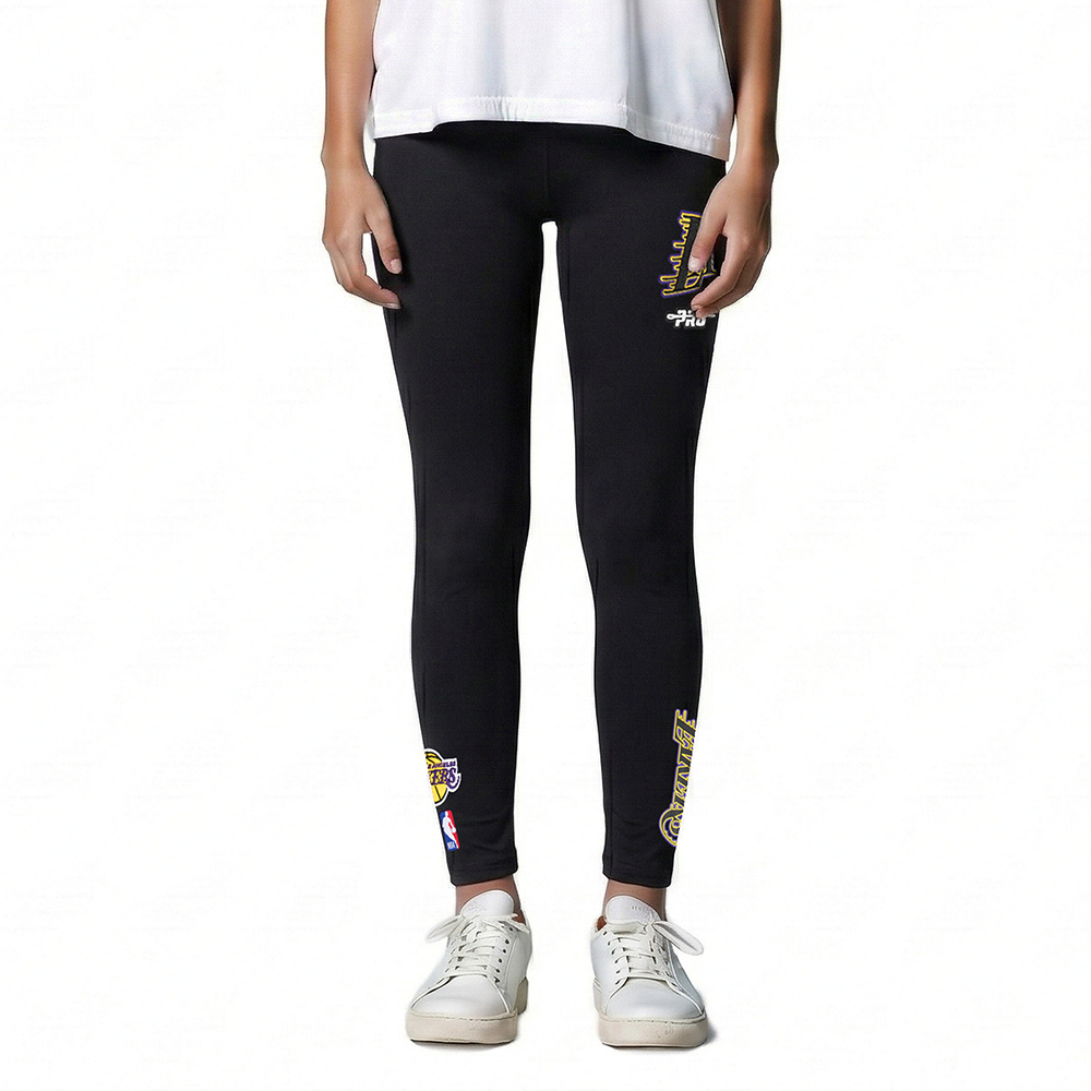 NBA LOS ANGELES LAKERS CLASSIC LITTLE GIRLS LEGGING (BLACK)