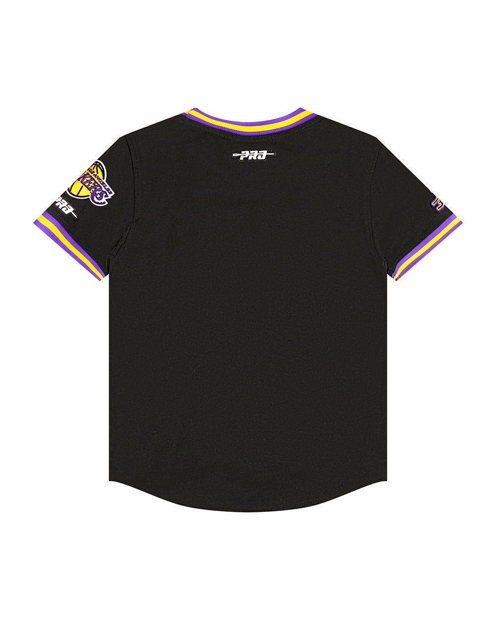 NBA LOS ANGELES LAKERS CLASSIC TODDLER BOYS SHORT SLEEVE STRIPED RIB TEE (BLACK/PURPLE)