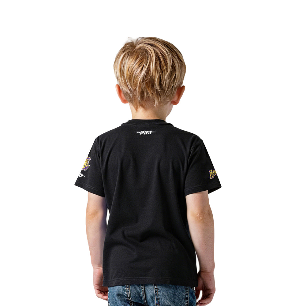 NBA LOS ANGELES LAKERS RETRO CLASSIC TODDLER BOYS SHORT SLEEVE TEE (BLACK)
