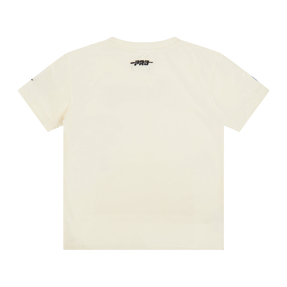 NBA LOS ANGELES LAKERS RETRO CLASSIC TODDLER BOYS SHORT SLEEVE TAPING TEE (EGGSHELL/ PURPLE)