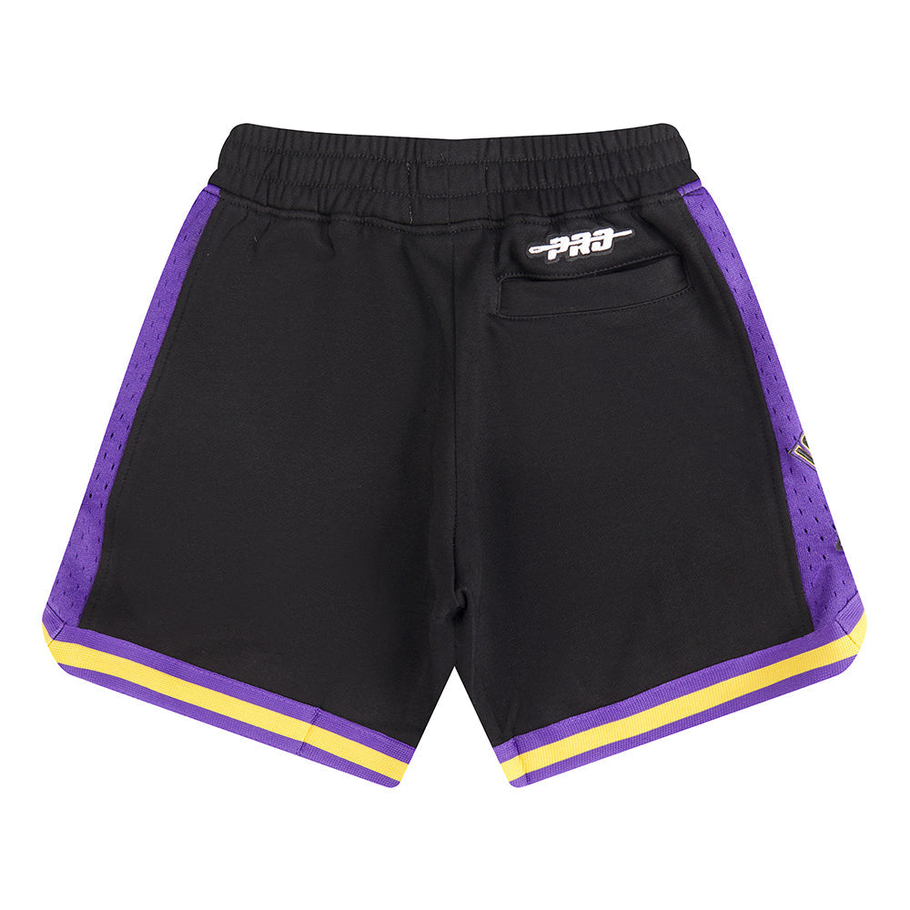 NBA LOS ANGELES LAKERS RETRO CLASSIC TODDLER BOYS FLEECE 2.0 SHORT (BLACK/PURPLE)