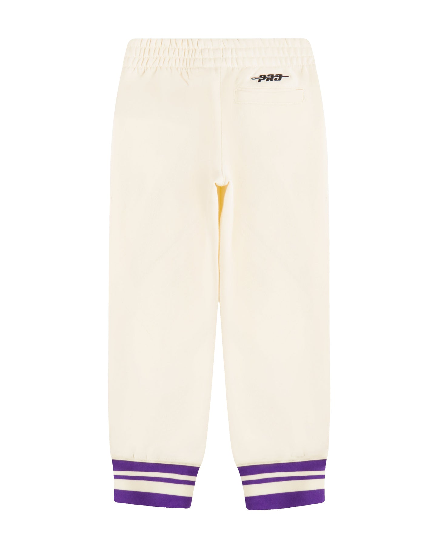 NBA LOS ANGELES LAKERS RETRO CLASSIC TODDLER BOYS RIB SWEATPANT (EGGSHELL/ PURPLE)