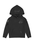 NBA LOS ANGELES LAKERS TRIPLE BLACK TODDLER BOY'S FLEECE PULLOVER HOODIE (BLACK)