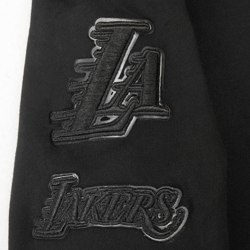 NBA LOS ANGELES LAKERS TRIPLE BLACK TODDLER BOY'S FLEECE PULLOVER HOODIE (BLACK)