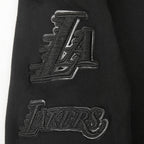 NBA LOS ANGELES LAKERS TRIPLE BLACK TODDLER BOY'S FLEECE PULLOVER HOODIE (BLACK)