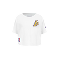 NBA LOS ANGELES LAKERS CLASSIC TODDLER GIRL'S SS BOXY TEE (WHITE)